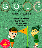 Mini Golf Party Events Invite