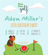Mini Golf Party Events | Cartoon Dog Putt Putt Golf