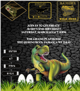 Dino Party Invite