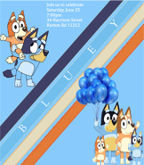 Bluey Birthday Invitation