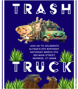 Trash Truck Design Blue