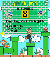 Luigi Birthday Invite